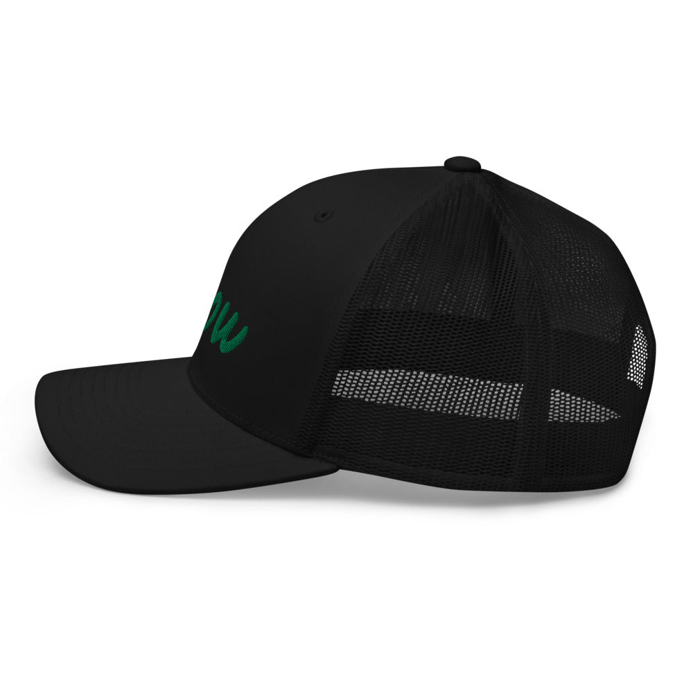 Now In Emerald Embroidery on Retro Trucker Hat