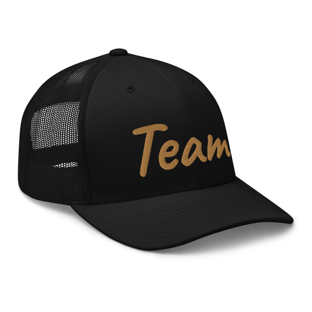 Team In Celluloid Embroidery on Retro Trucker Hat