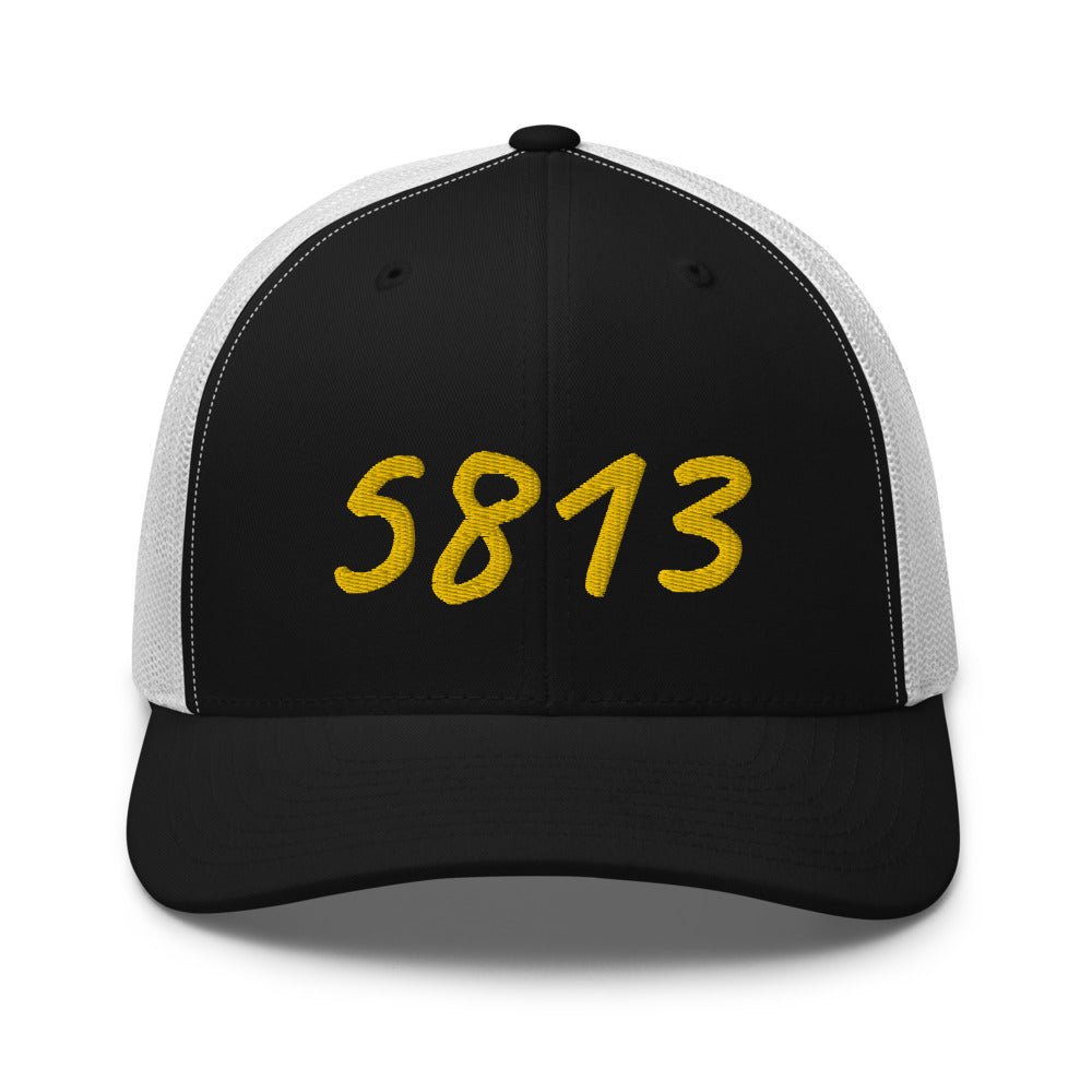 5813 In Gold Embroidery on Retro Trucker Hat