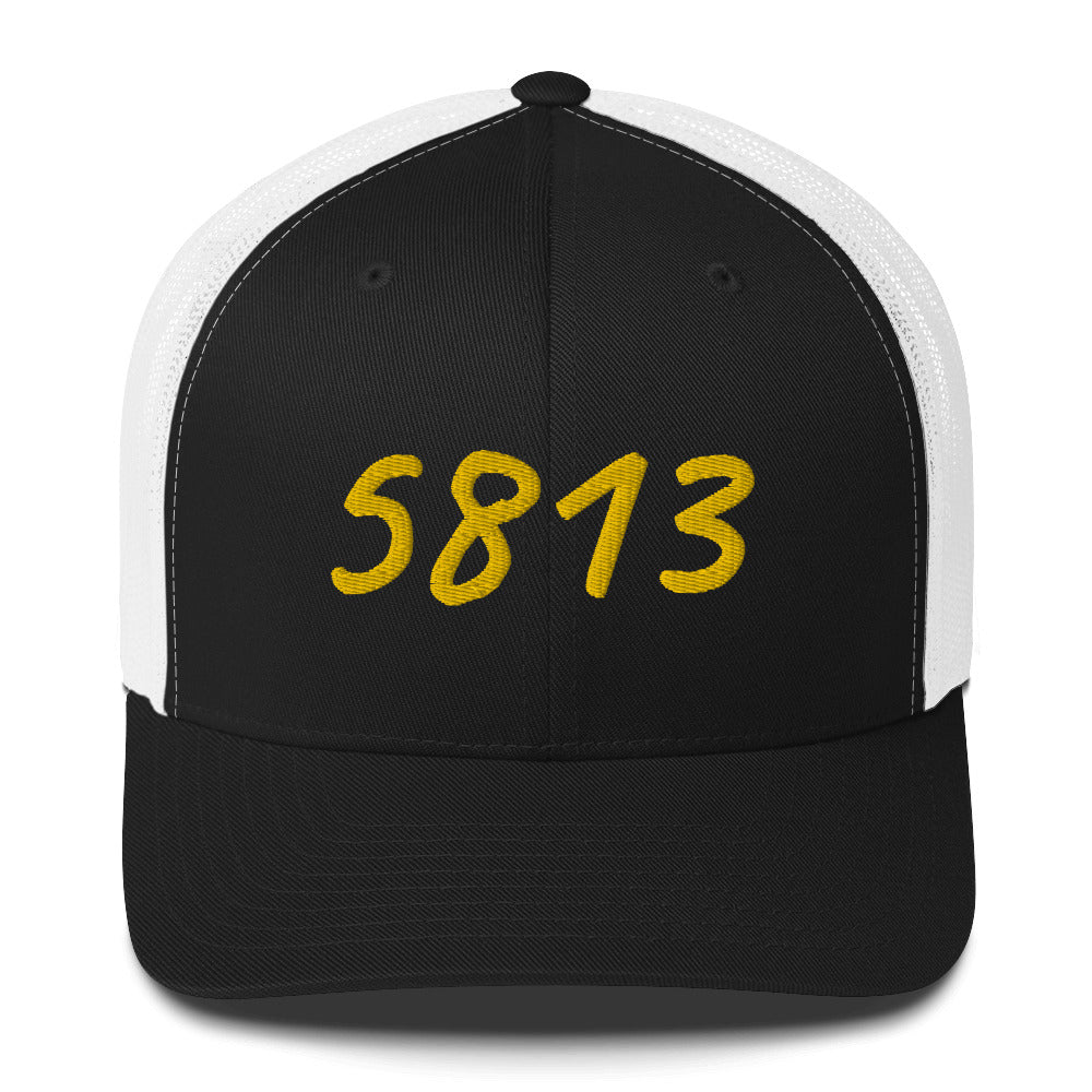 5813 In Gold Embroidery on Retro Trucker Hat