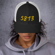 5813 In Gold Embroidery on Retro Trucker Hat