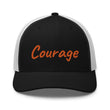 Courage In Amber Embroidery on Retro Trucker Hat