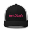 Gratitude In Star Rose Quartz Embroidery on Retro Trucker Hat