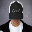 Lead In Silver Embroidery on Retro Trucker Hat