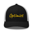 Optimist In Gold Embroidery on Retro Trucker Hat