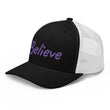 Believe In Amethyst Embroidery on Retro Trucker Hat