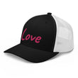 Love In Star Rose Quartz Embroidery on Retro Trucker Hat