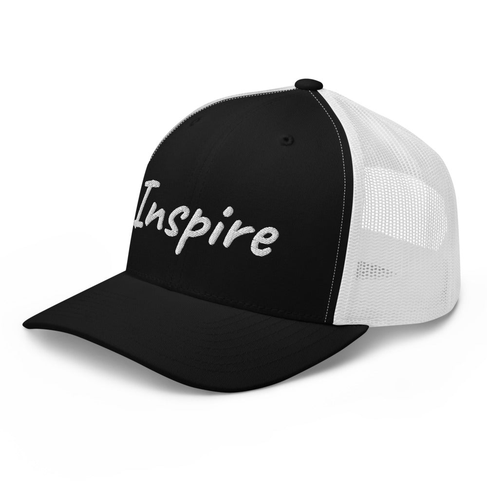 Inspire In Diamond Embroidery on Retro Trucker Hat