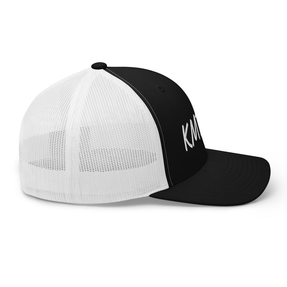 KMTWF In Pearl Embroidery on Retro Trucker Hat