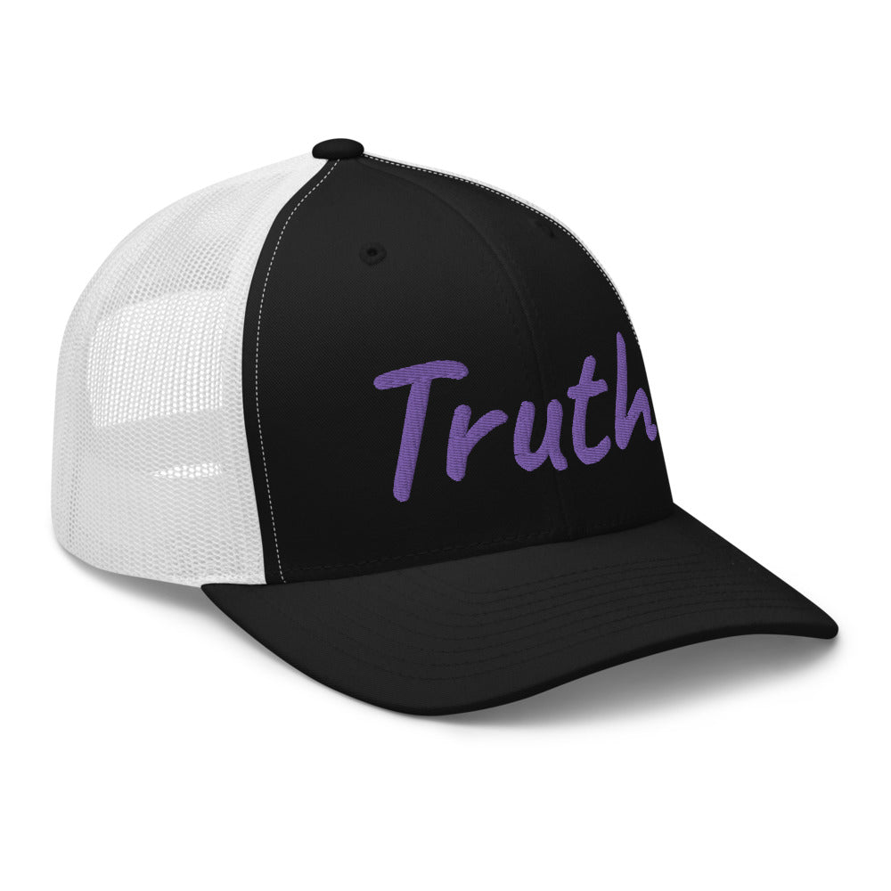 Truth In Amethyst Embroidery on Retro Trucker Hat