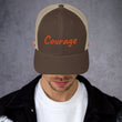 Courage In Amber Embroidery on Retro Trucker Hat