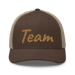 Team In Celluloid Embroidery on Retro Trucker Hat