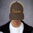 Team In Celluloid Embroidery on Retro Trucker Hat