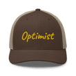 Optimist In Gold Embroidery on Retro Trucker Hat