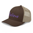 Believe In Amethyst Embroidery on Retro Trucker Hat