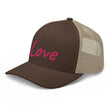 Love In Star Rose Quartz Embroidery on Retro Trucker Hat