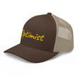 Optimist In Gold Embroidery on Retro Trucker Hat