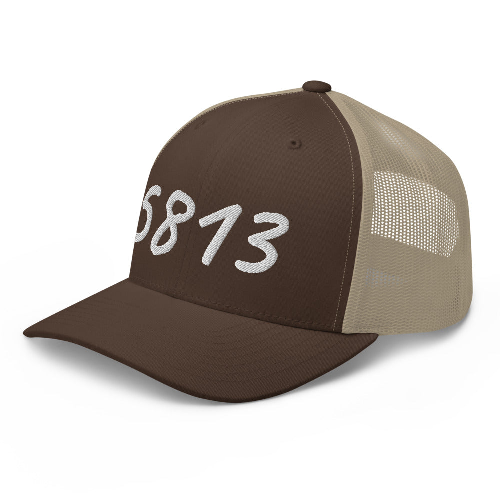 5813 In Pearl Embroidery on Retro Trucker Hat