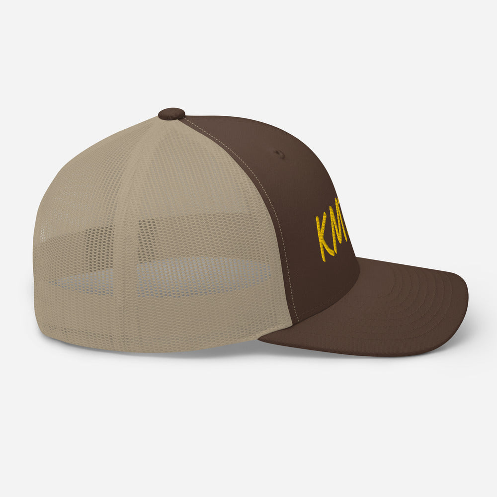 KMTWF In Gold Embroidery on Retro Trucker Hat