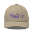 Believe In Amethyst Embroidery on Retro Trucker Hat