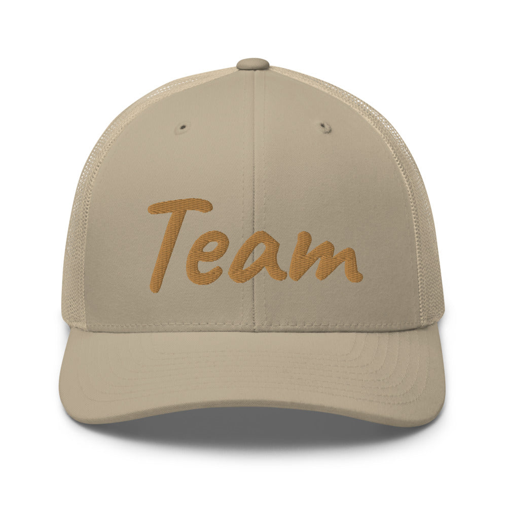 Team In Celluloid Embroidery on Retro Trucker Hat