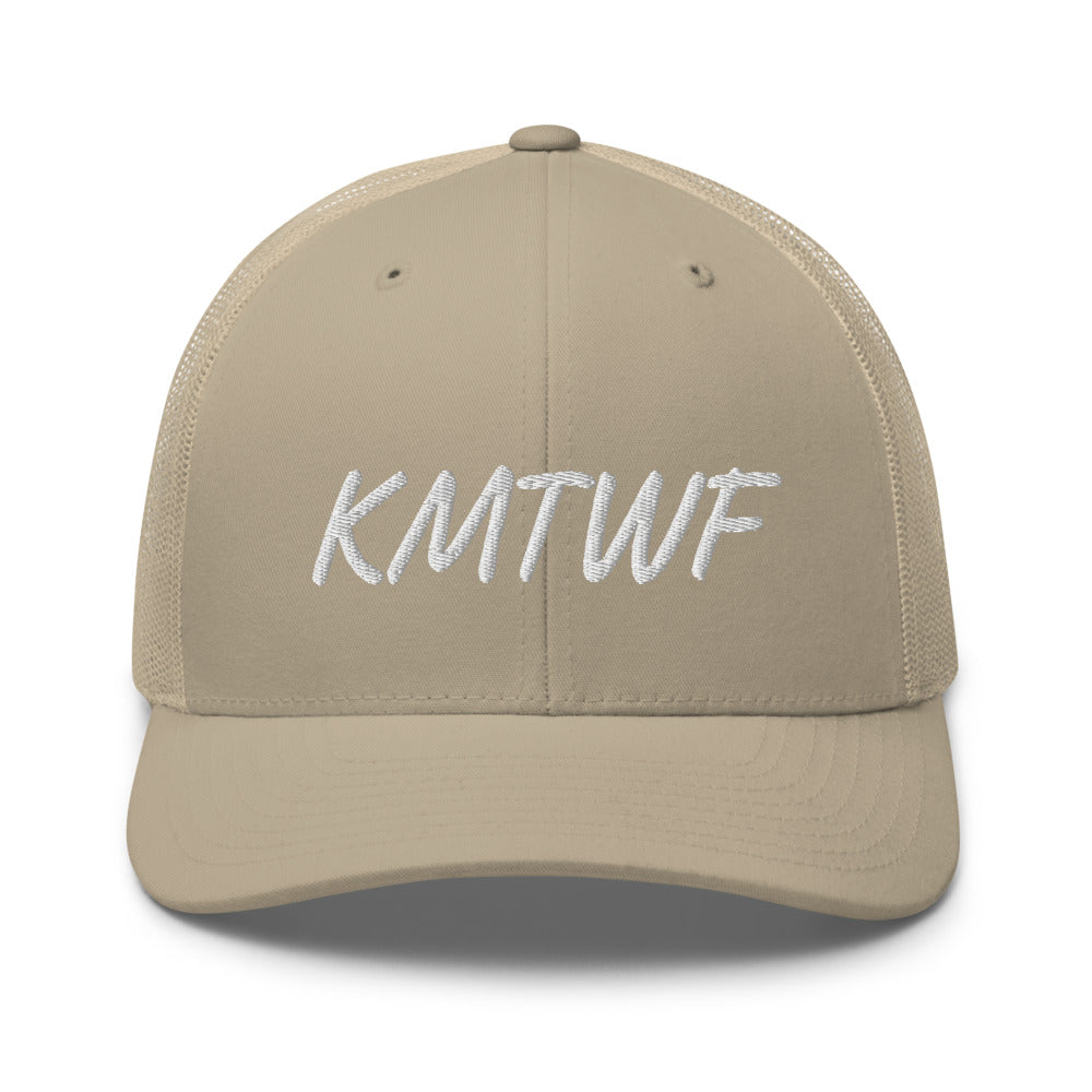 KMTWF In Pearl Embroidery on Retro Trucker Hat