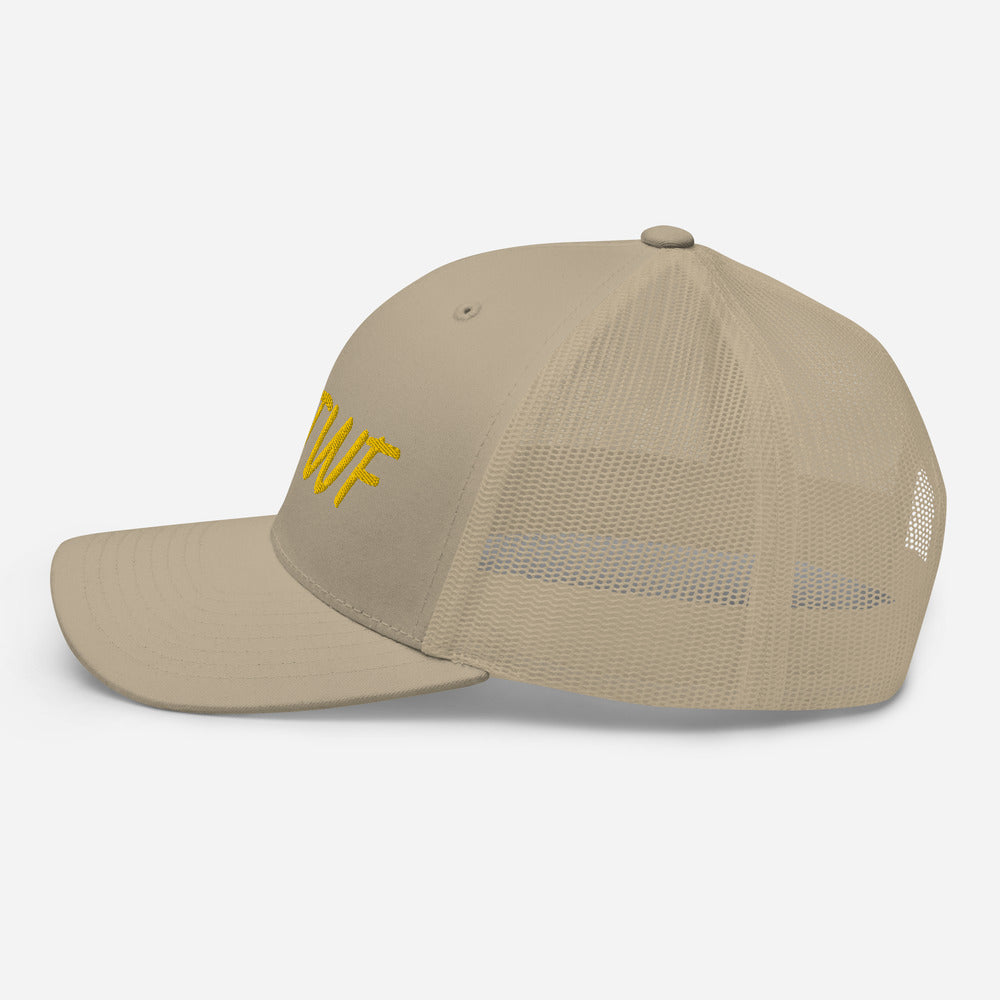 KMTWF In Gold Embroidery on Retro Trucker Hat