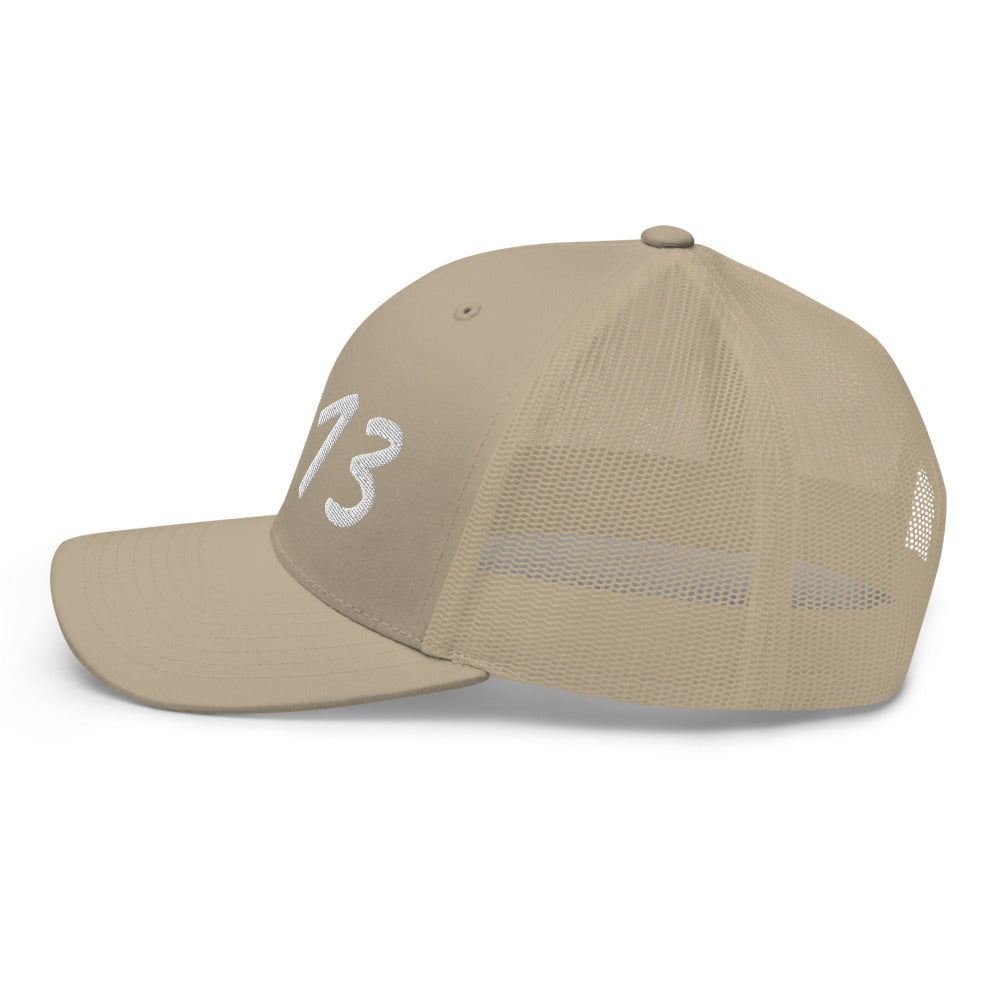 5813 In Pearl Embroidery on Retro Trucker Hat