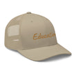 Education In Copper Embroidery on Retro Trucker Hat