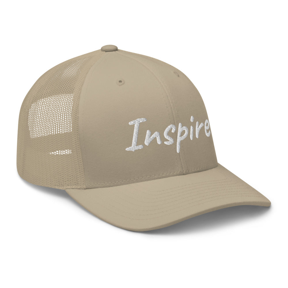 Inspire In Diamond Embroidery on Retro Trucker Hat