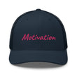 Motivation In Star Rose Quartz Embroidery on Retro Trucker Hat