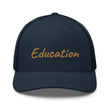 Education In Copper Embroidery on Retro Trucker Hat