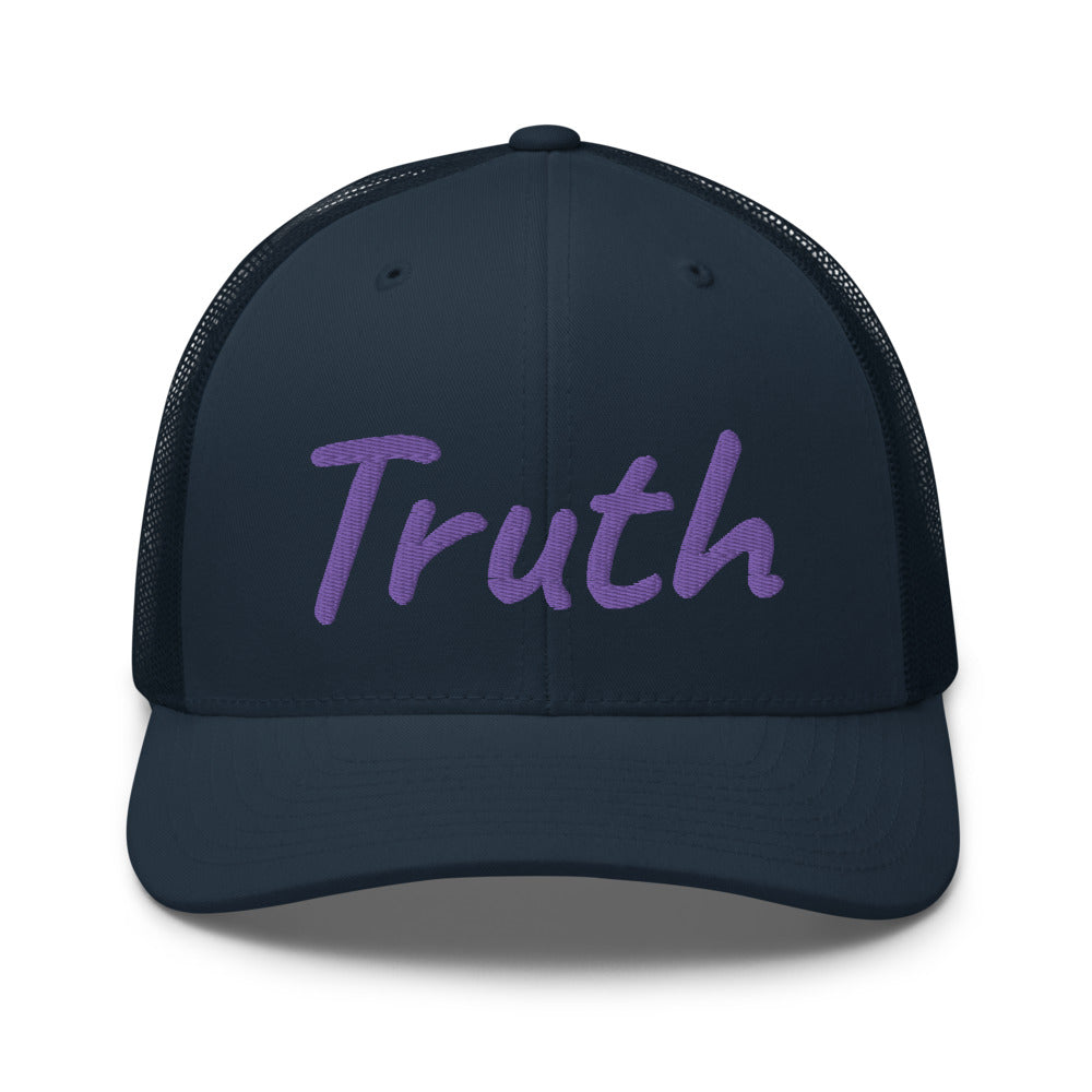 Truth In Amethyst Embroidery on Retro Trucker Hat