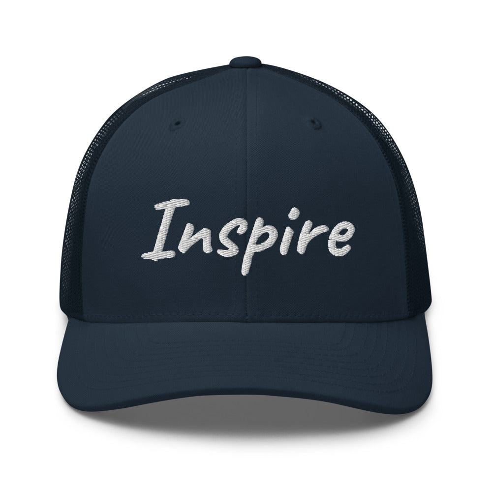 Inspire In Diamond Embroidery on Retro Trucker Hat