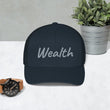 Wealth In Silver Embroidery on Retro Trucker Hat