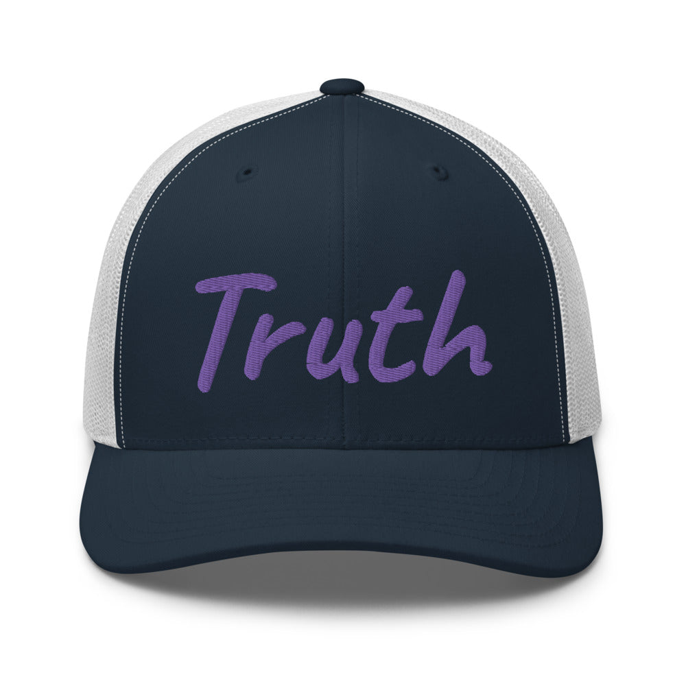 Truth In Amethyst Embroidery on Retro Trucker Hat