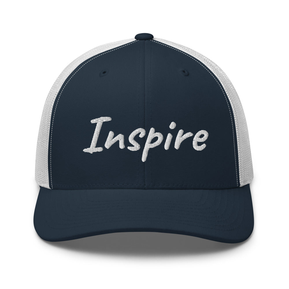 Inspire In Diamond Embroidery on Retro Trucker Hat