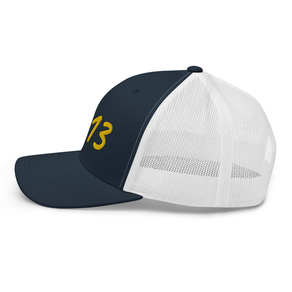 5813 In Gold Embroidery on Retro Trucker Hat