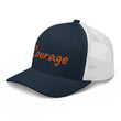 Courage In Amber Embroidery on Retro Trucker Hat