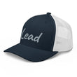 Lead In Silver Embroidery on Retro Trucker Hat