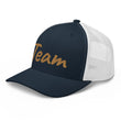 Team In Celluloid Embroidery on Retro Trucker Hat