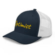 Optimist In Gold Embroidery on Retro Trucker Hat