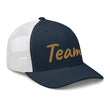 Team In Celluloid Embroidery on Retro Trucker Hat