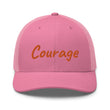 Courage In Amber Embroidery on Retro Trucker Hat