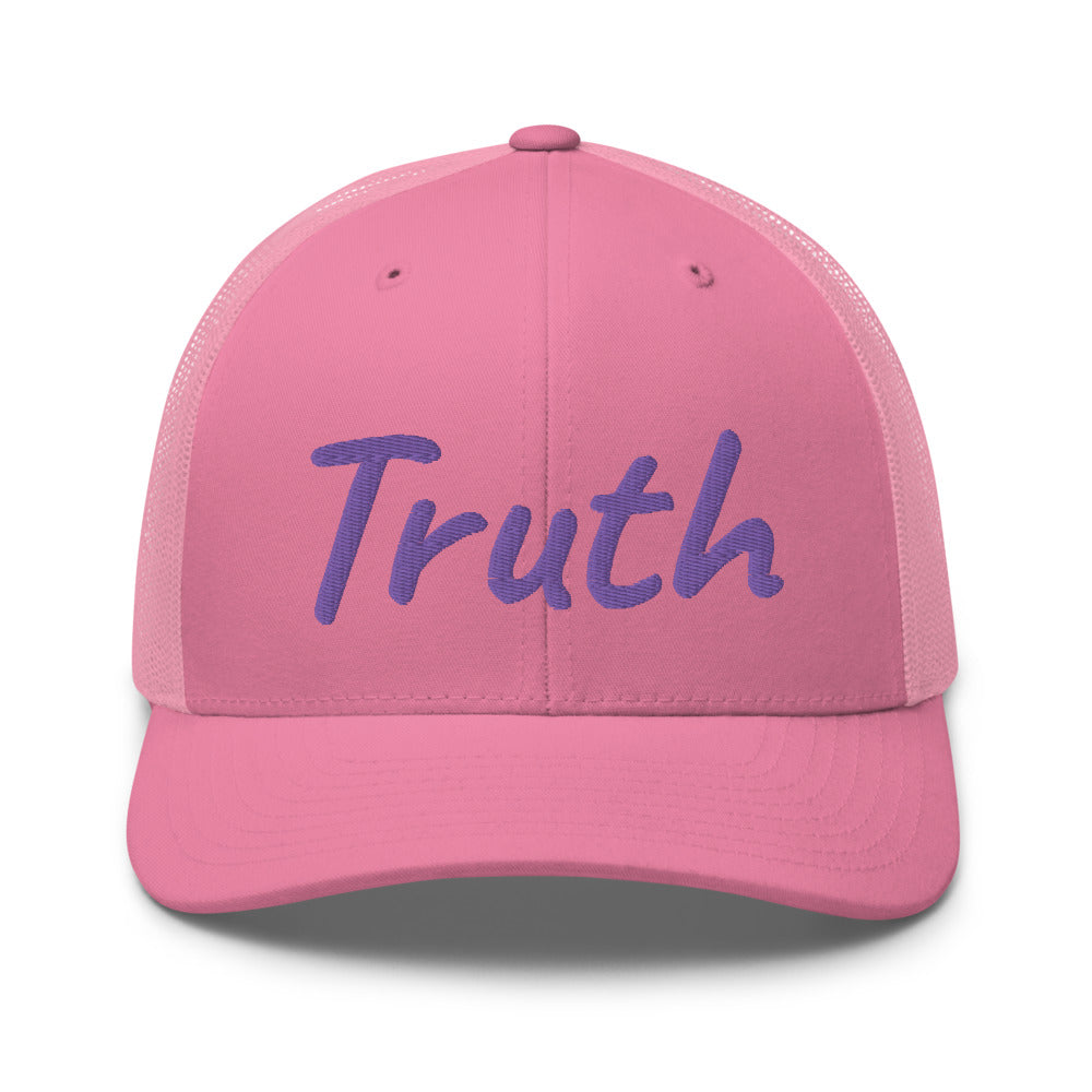 Truth In Amethyst Embroidery on Retro Trucker Hat