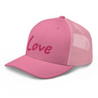 Love In Star Rose Quartz Embroidery on Retro Trucker Hat