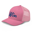 Win In Sapphire Embroidery on Retro Trucker Hat