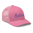 Believe In Amethyst Embroidery on Retro Trucker Hat