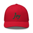 Joy In Emerald Embroidery on Retro Trucker Hat