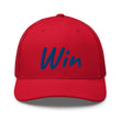 Win In Sapphire Embroidery on Retro Trucker Hat